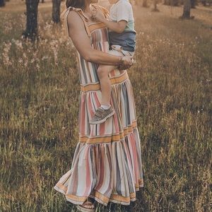 Multi color, maxi spring dress, brand: by together, size small